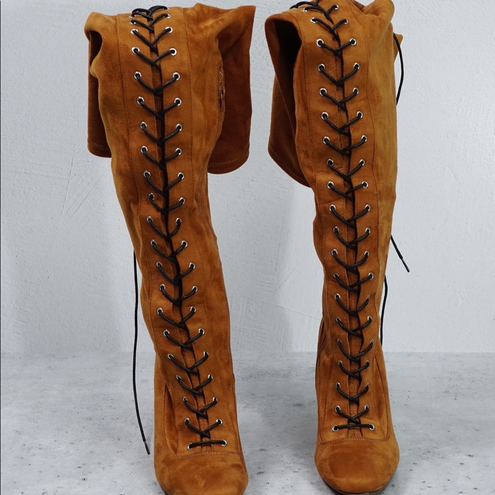 Lace Up Over the Knee Boots